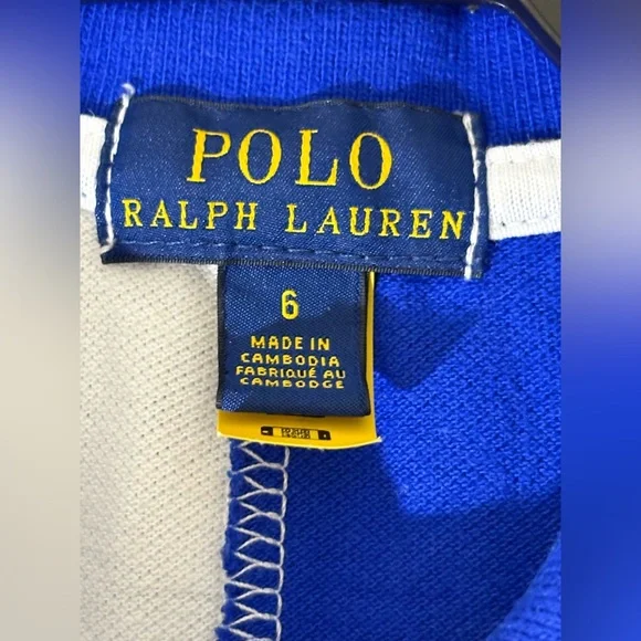 Polo by Ralph Lauren Big Pony Color-Blocked Polo Shirt And Shorts Set Boys Sz. 6 - Picture 4 of 8